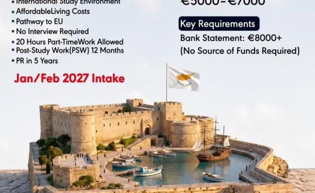 Study in Cyprus – January/February 2027 Intake! 🎓✈️